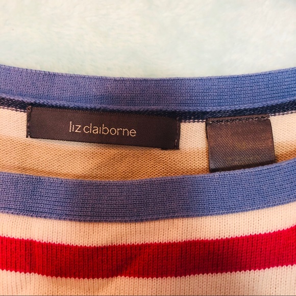 ❄️Liz Claiborne Med colorful striped sweater - Picture 5 of 8